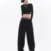 Retro High Waist Women's Jeans Harajuku Vintage Black BF Style Streetwear All-match Loose Fashion Femme Wide Leg Denim Trousers 5