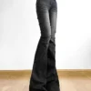 Rockmore Vintage Skinny Flare Jeans Pant Low Rise y2k Aesthetic Fashion Streetwear Denim Trouser femme Boot Cut Pants Grunge 2