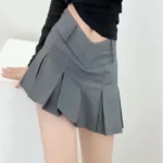 Brown Skirt Ladies 2022 Summer Clothes Women's High Waist Harajuku Korean Style Black Mini Pleated Skirt For School Girl Uniform 5