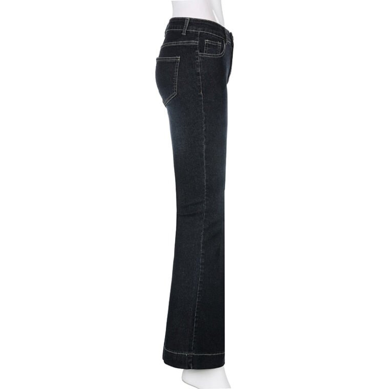 Jeans YICIYA PANTS JEAN WAIST Black Cutout Chain Flare Jeans Y2k Jeans  Womens Summer Cropped Pants 2022 TROUSER WOMAN FASHION Pants From Bvshz,  $22.45