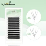 NATUHANA W-Shaped 4D 5D Volume Eyelash Extensions Premade Volume Fans W Shape Lashes Natural Soft False Eyelashes for Makeup