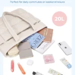 Women's Bag Large Capacity Solid Color Tote Bag Versatile Handbag for Commuter Work Student Class Shopping bag 4