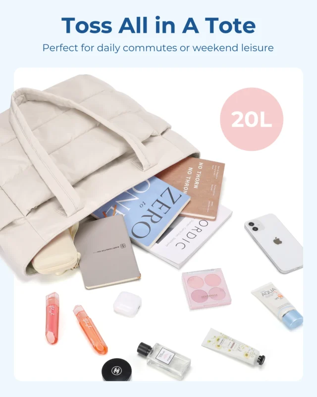 Women's Bag Large Capacity Solid Color Tote Bag Versatile Handbag for Commuter Work Student Class Shopping bag 4