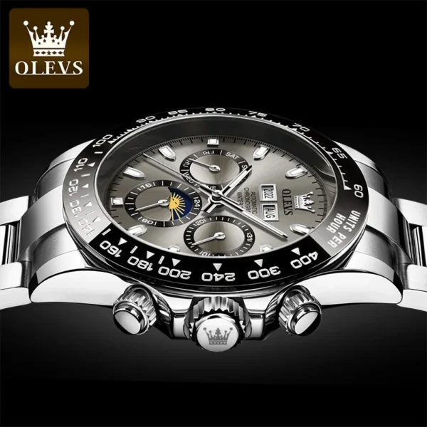 OLEVS Automatic Mechanical Watch for Men TOP Brand Original Stainless Steel Luminous Waterproof Wrist Watch 2