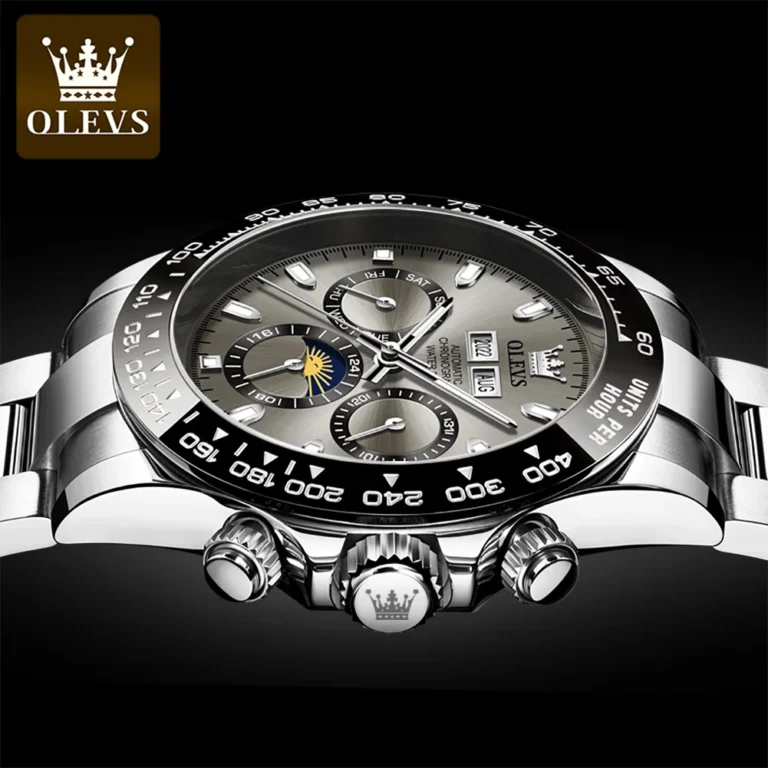 OLEVS Automatic Mechanical Watch for Men TOP Brand Original Stainless Steel Luminous Waterproof Wrist Watch 2