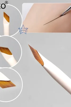 Upgrade Blade Eyeliner Brush Ultra Thin Fine Angle Flat Eyebrow Brush Under The Eye Makeup Brushes Precise Detail Brush white