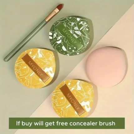 3 Pcs/Box Soft Air Cushion Puff Concealer Brush Round Makeup Blender Sponges Elastic Marshmallow Cosmetic Foundation Powder Set 2