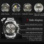 OLEVS Automatic Mechanical Watch for Men TOP Brand Original Stainless Steel Luminous Waterproof Wrist Watch 5