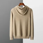 Men's cashmere One-piece ready-to-wear Hoodie 100% Merino Wool Knitted Sweatshirt 2
