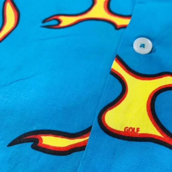 Men Golf Flame Le Fleur Tyler The Creator Cotton Camisas Casual Shirts 5