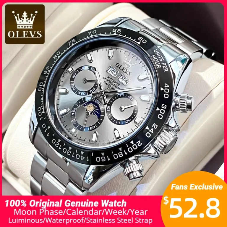 OLEVS Automatic Mechanical Watch for Men TOP Brand Original Stainless Steel Luminous Waterproof Wrist Watch