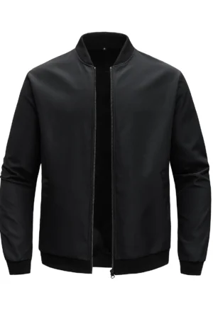 2025 Spring and Autumn New Baseball Collar Short Loose Solid Color Jacket TheFashionFever
