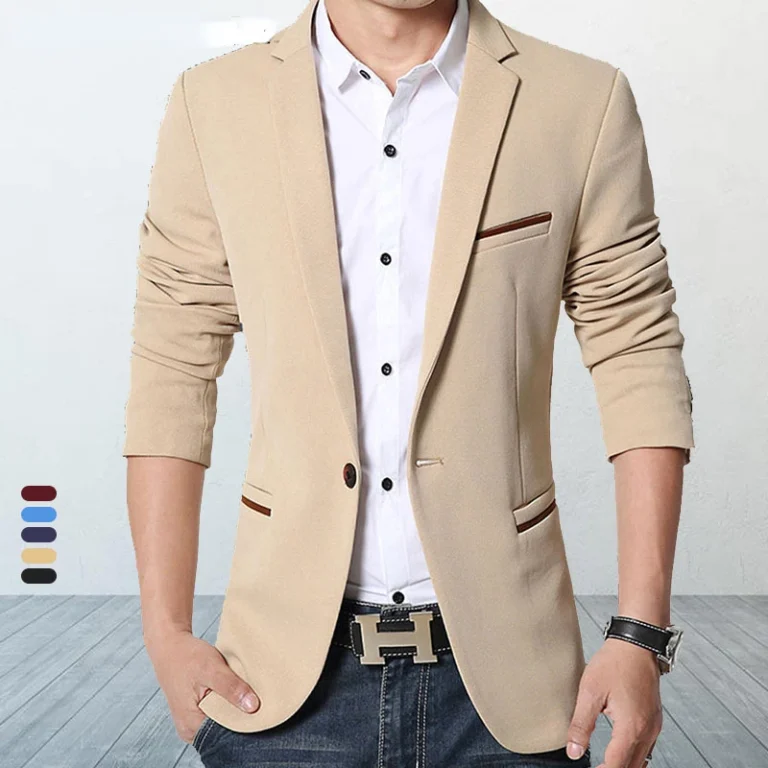 Men's Casual Blazer 2025 Autumn New Fashion Slim Business Suit Coat Gentleman