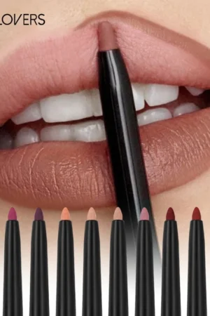 Waterproof Matte Lipliner Pencil Red Contour Tint Lipstick Long Lasting Non-stick Cup Moisturising Lips Makeup 12 Colors