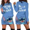 New Disney Stitch Hoodie Dress Sweater Fashion Disney Dress Sweatshirt Dress 3d Allover Printed Y2k Hoodie 6