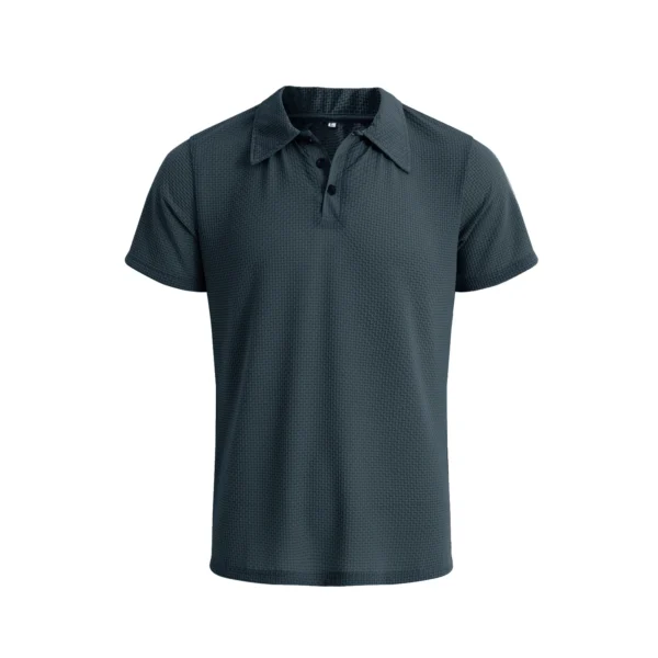 Summer New Men's Short Sleeve T-shirt Cool and Breathable Polo Shirt 4