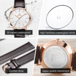 OLEVS Luxury Quartz Watch for Men Ultra Thin 6.5mm Minimalist Waterproof Date Bussiness Watch 2