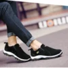 New Men Slip on Hiking Shoes PU Leather Climbing Footwear 2