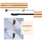 3D Mascara Lengthening Black Lash Eyelash Extension Eye Lashes Brush Beauty Makeup Long-wearing Gold Color Mascara 3