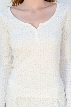 Vintage Floral Print Slim T-shirt