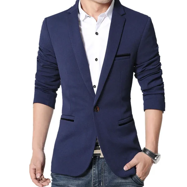 Men's Casual Blazer 2025 Autumn New Fashion Slim Business Suit Coat Gentleman 6