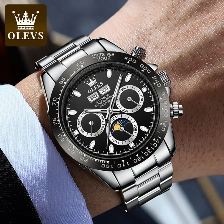 OLEVS Automatic Mechanical Watch for Men TOP Brand Original Stainless Steel Luminous Waterproof Wrist Watch 3