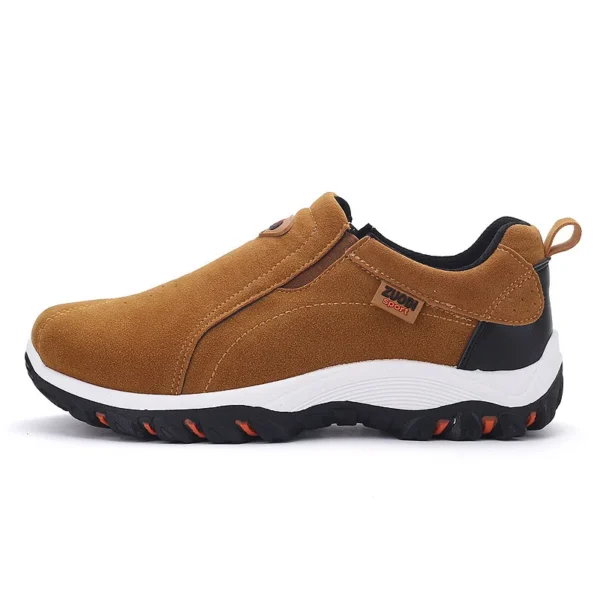 New Men Slip on Hiking Shoes PU Leather Climbing Footwear 5