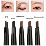 2 in 1 Eyebrow pencil professional Cosmetics makeup for women 5 Colors Waterproof Eyebrow Tattoo brush Long Lasting eyebrow pen