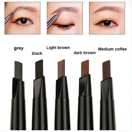 2 in 1 Eyebrow pencil professional Cosmetics makeup for women 5 Colors Waterproof Eyebrow Tattoo brush Long Lasting eyebrow pen