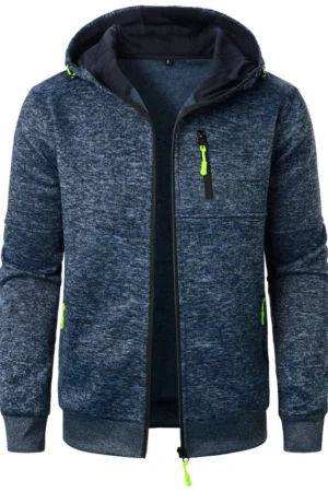 New Men's Sports Fitness Casual Sweatshirt Cardigan Hooded Jackets 2
