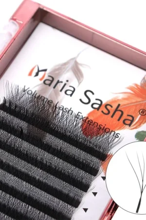 MARIA 4D W Shaped Beam Eyelash Extensions Patch Faux Russian Private Label Wholesale Clusters Easy Fan Volume Lashes Makeup