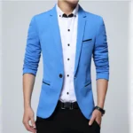 Men's Casual Blazer 2025 Autumn New Fashion Slim Business Suit Coat Gentleman 5