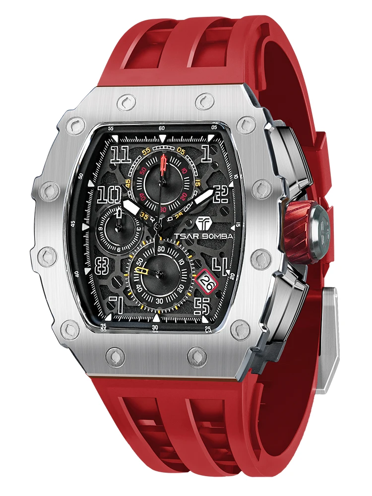 Silver- Red