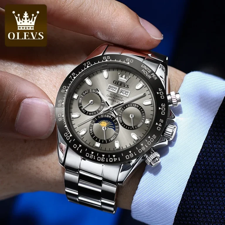 OLEVS Automatic Mechanical Watch for Men TOP Brand Original Stainless Steel Luminous Waterproof Wrist Watch 4