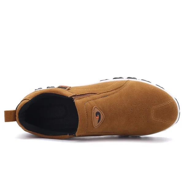 New Men Slip on Hiking Shoes PU Leather Climbing Footwear 6