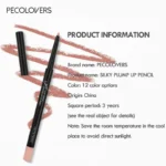 Waterproof Matte Lipliner Pencil Red Contour Tint Lipstick Long Lasting Non-stick Cup Moisturising Lips Makeup 12 Colors 2