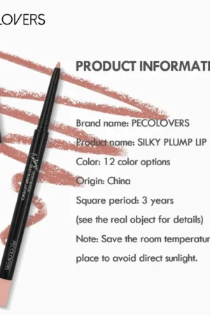 Waterproof Matte Lipliner Pencil Red Contour Tint Lipstick Long Lasting Non-stick Cup Moisturising Lips Makeup 12 Colors 2