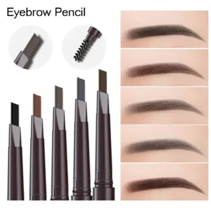 2 in 1 Eyebrow pencil professional Cosmetics makeup for women 5 Colors Waterproof Eyebrow Tattoo brush Long Lasting eyebrow pen 2