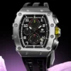TSAR BOMBA Watch for Men Luxury Brand Tonneau Design Waterproof Clock Stainless Steel Wristwatch 3