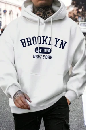 Brooklyn Est 1998 New York Printing Men Hoodies TheFashionFever