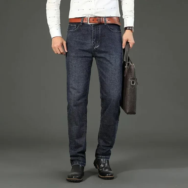 Wthinlee New Business Men's Jeans Casual Straight Stretch Fashion Denim Trousers Male Brand Clothing 4