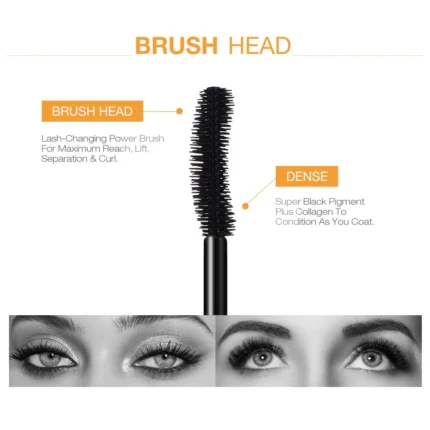 O.TWO.O 3D Fiber Lashes Thick Lengthening Mascara Long Black Lash Eyelash Extension Eye Lashes Brush Makeup Pro Eye-Cosmetics 2