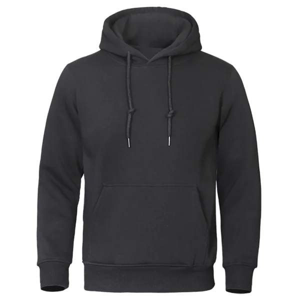 Solid Color Men Hoodies Fleece Warm