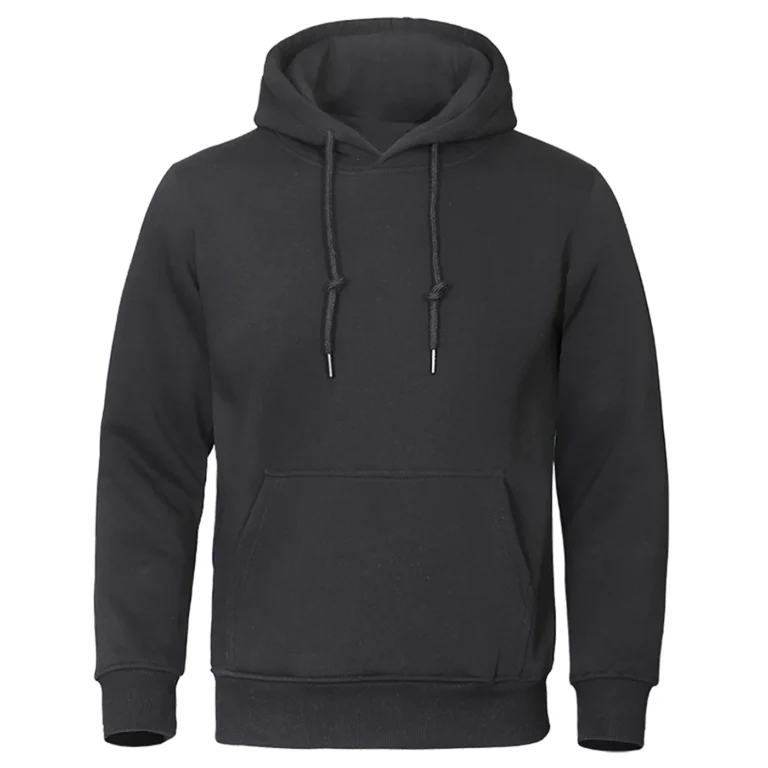 Solid Color Men Hoodies Fleece Warm