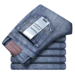 Wthinlee New Business Men's Jeans Casual Straight Stretch Fashion Denim Trousers Male Brand Clothing