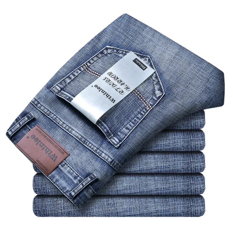 Wthinlee New Business Men's Jeans Casual Straight Stretch Fashion Denim Trousers Male Brand Clothing