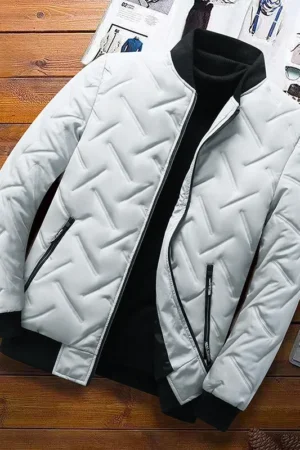 Autumn/Winter New Men's Cotton Coat Jacket 2025 Trendy Stand Collar Lightweight Warm TheFashionFever 2