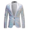 Shiny Gold Sequin Glitter Embellished Blazer Jacket Men Nightclub Prom Suit Coats Mens Costume Homme Stage Clothes For singers 4