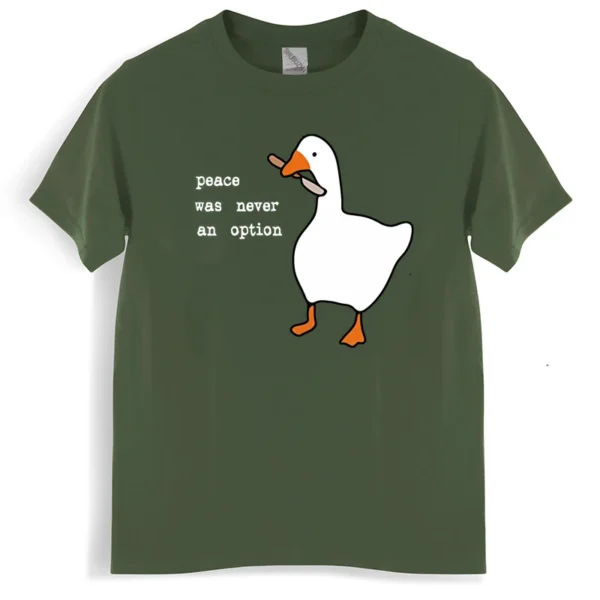 Peace Was Never An Option Prints Mans Cotton Tee Clothing Creativity All-math Short Sleeve Men T-Shirt