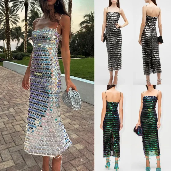 Fashionable Sexy Spicy Girl Beaded Irregular Dresses Women Summer Colorful Summer Boho dress